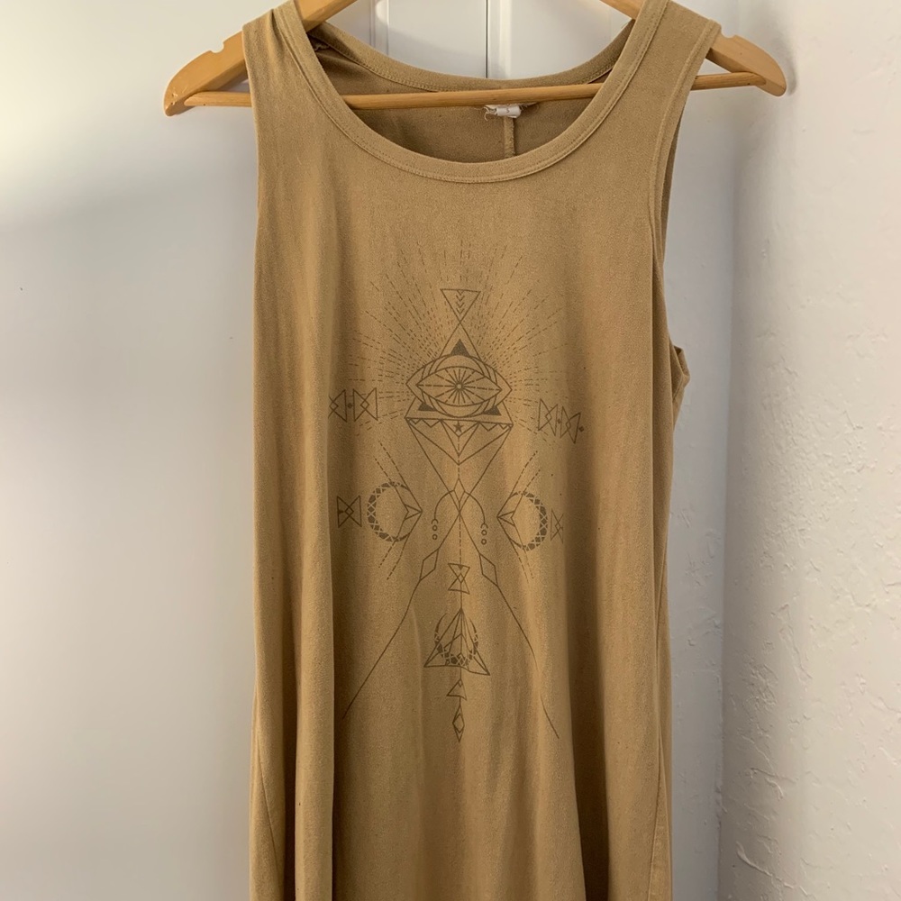 Tan soft symbol dress